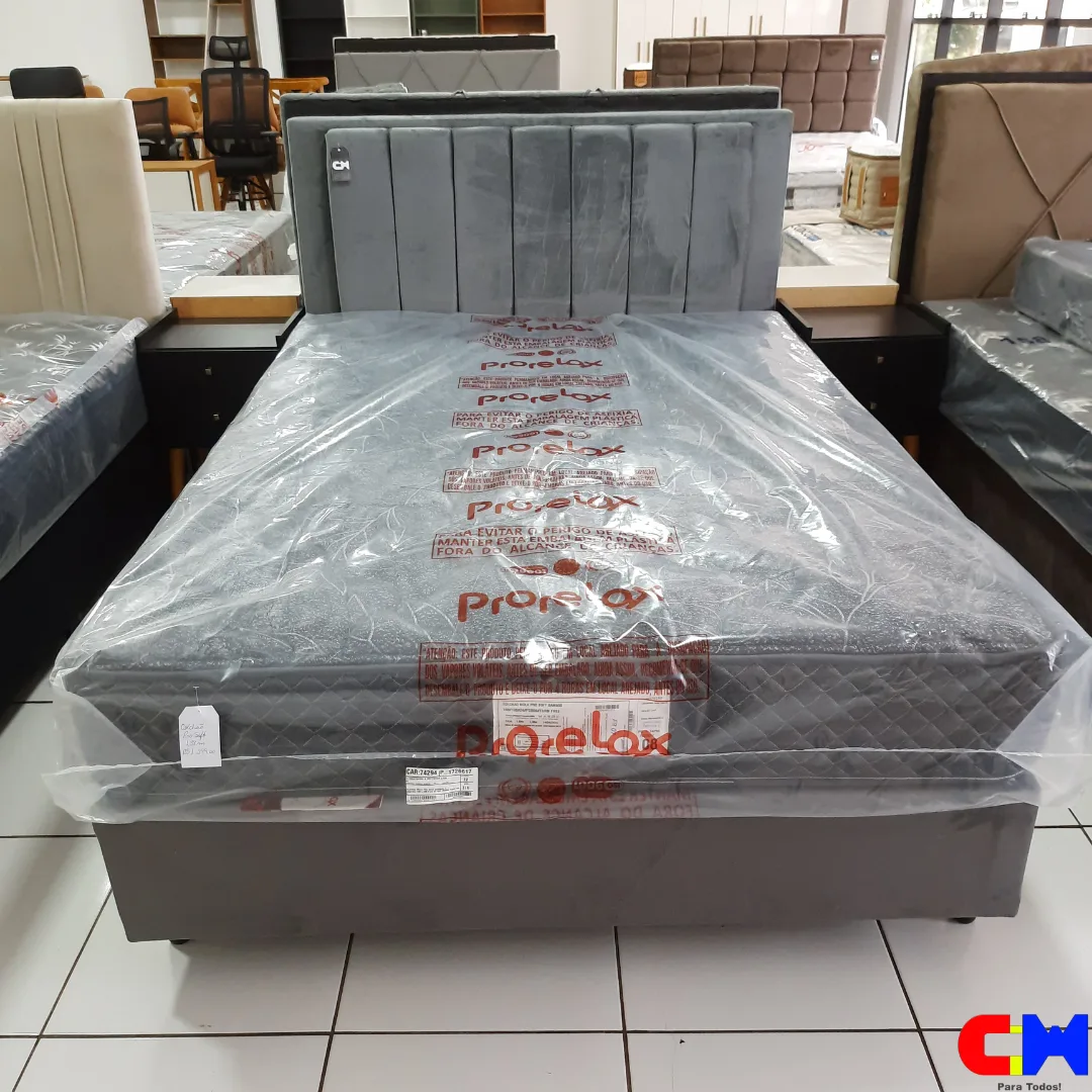 Cama Box Casal 1,38m Colchao Mola Ensacada ProSoft Bamboo