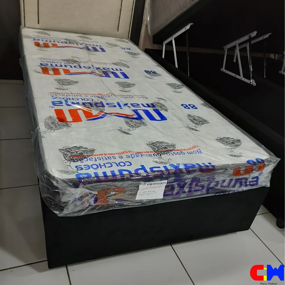 Cama Box Solteiro 88cm Colchão de Espuma Max Style