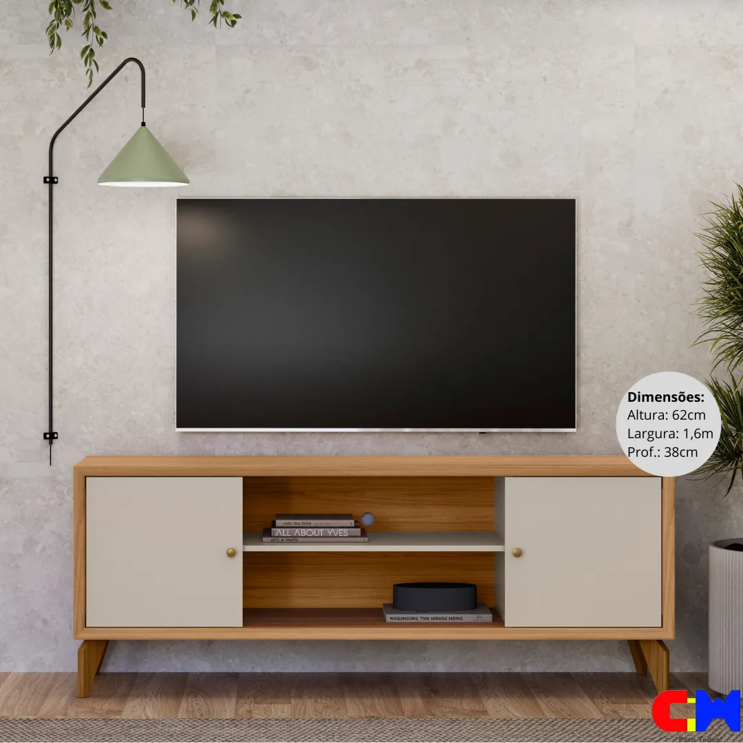 Rack 1,60m p/ TV até 70" Porto