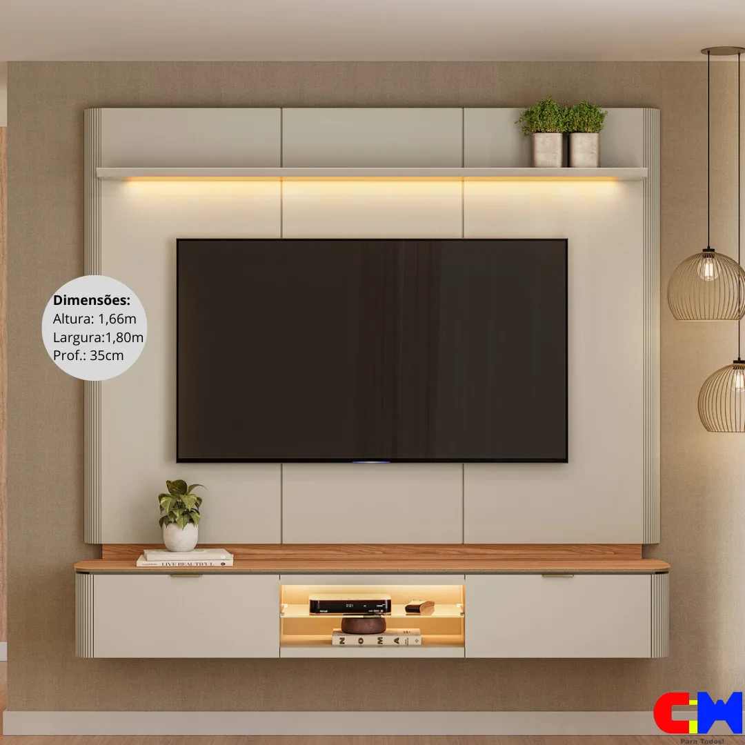 Painel p/ TV até 70" Ferrara