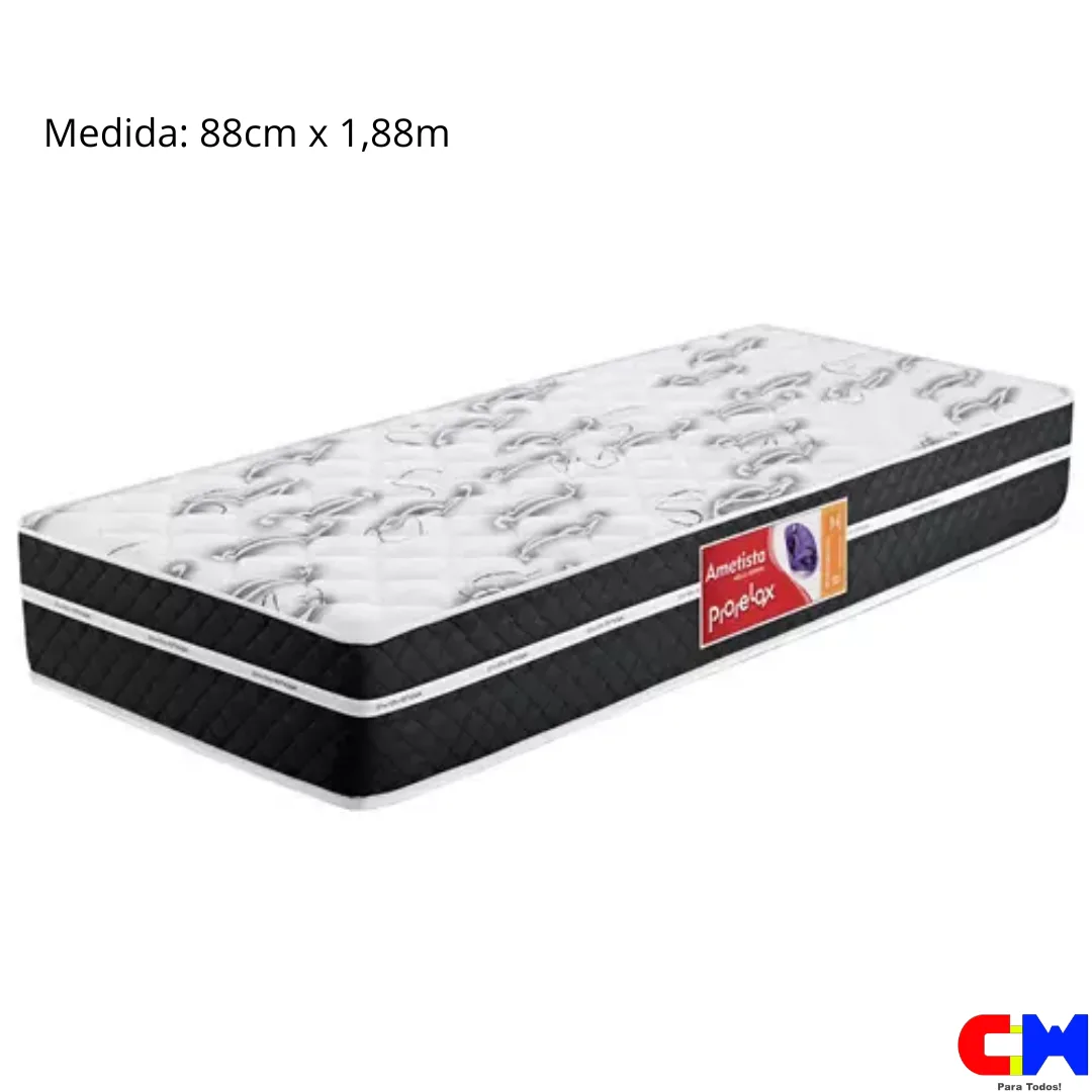 Colchão de Solteiro 88cm D-26 Mola Bonnel Ametista Prorelax
