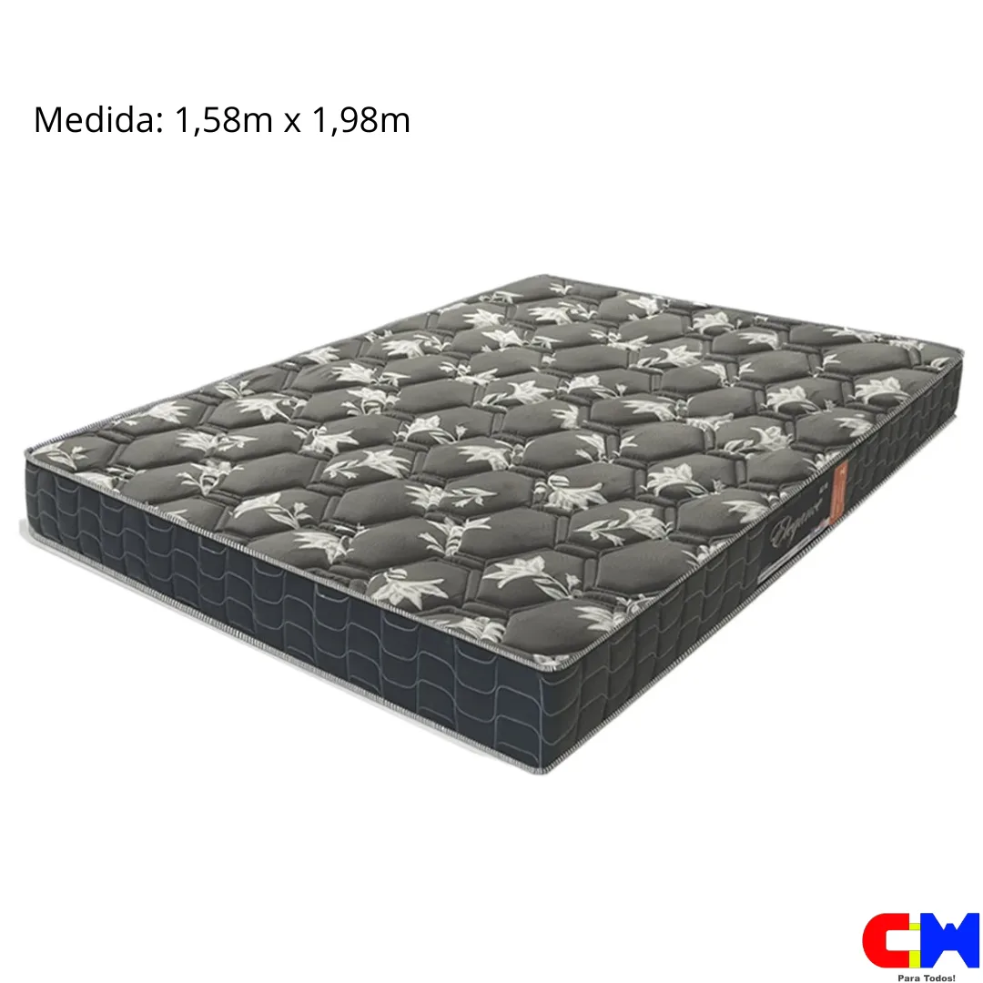 Colchão de Casal 1,58m Queen Espuma Elegancy Maxespuma