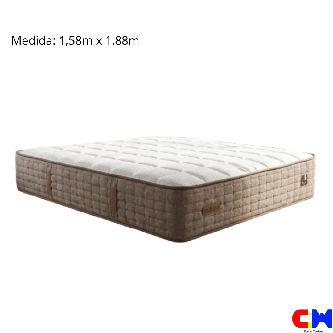 Colchão de Casal 1,58m Queen D-45 Mola Ensacada Duothem Cubica