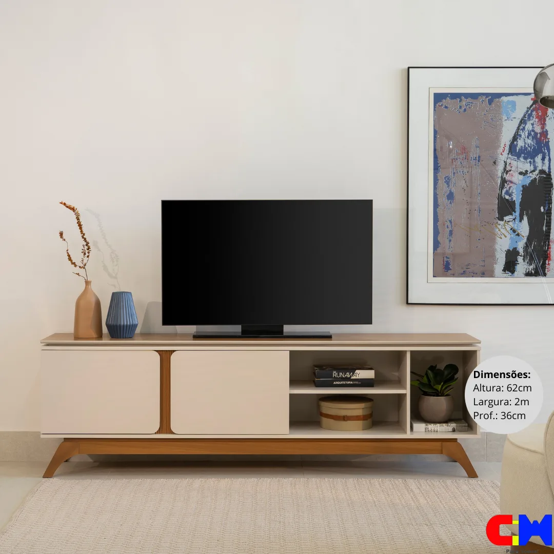 Rack 2m p/ TV até 70" Istambul