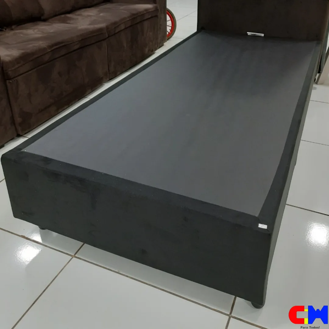 Base Box Tradicional Solteiro 88cm x 1,88m Preto