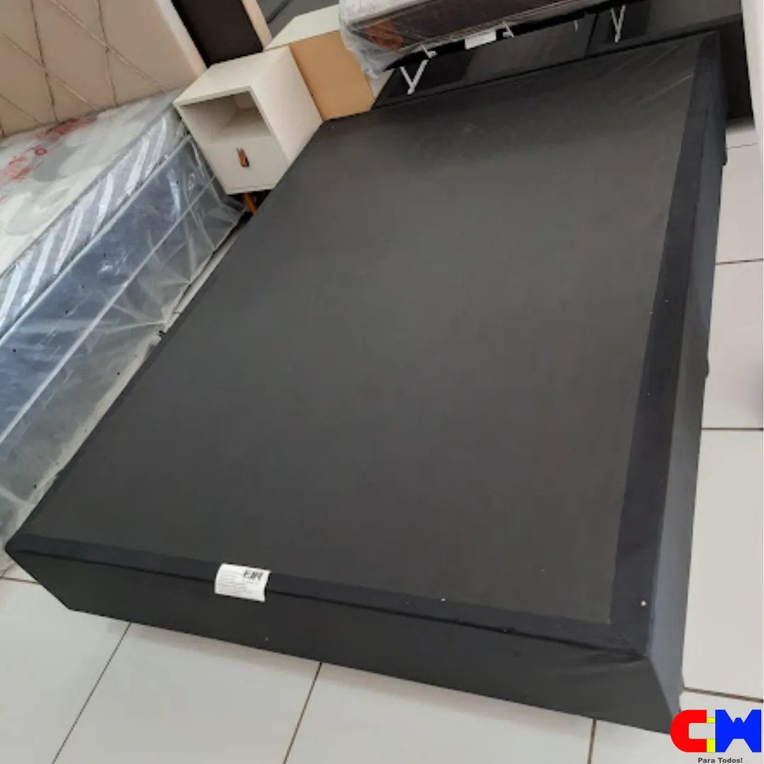 Base Box Tradicional Casal 1,38m x 1,88m Preto