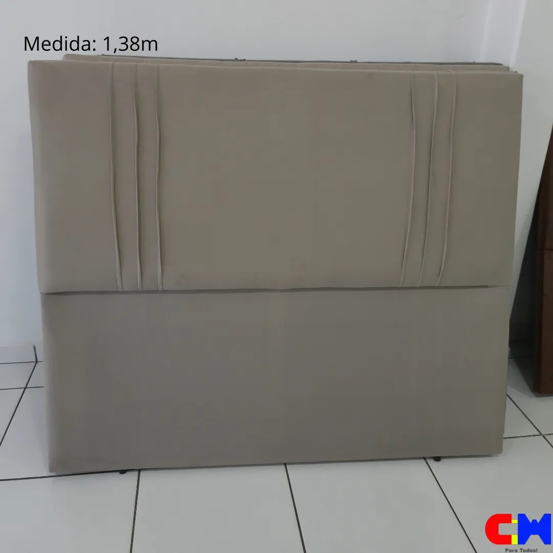 Cabeceira de Casal 1,38m Bella Bege FJR