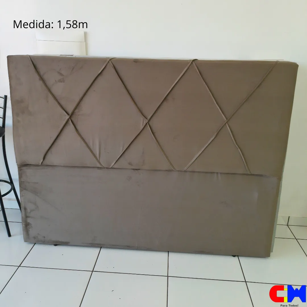 Cabeceira de Casal 1,58m Queen Angelica Marrom FJR